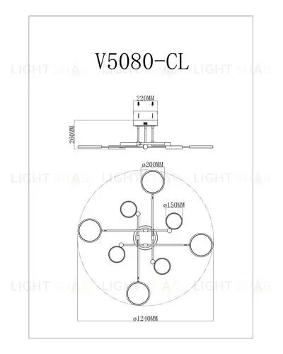 Светодиодная люстра на штанге Moderli V5080-CL Arista УТ000026077