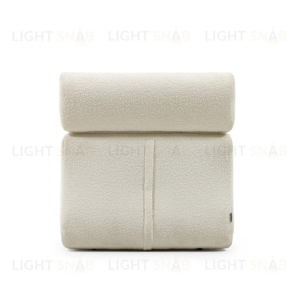 Кресло Club из белой ткани букле 110320