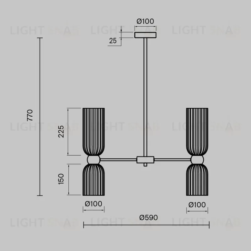 Люстра на штанге Maytoni MOD302PL-10GR MOD302PL-10GR