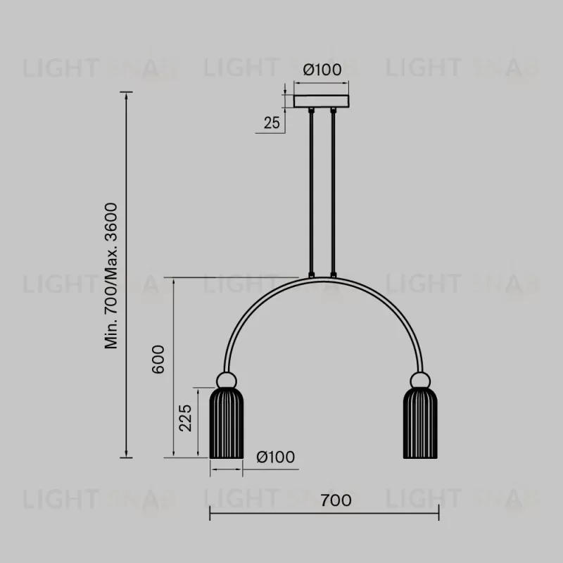 Подвесной светильник Maytoni MOD302PL-02CG MOD302PL-02CG