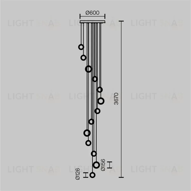 Каскадная люстра Maytoni MOD361PL-L58BS3K MOD361PL-L58BS3K