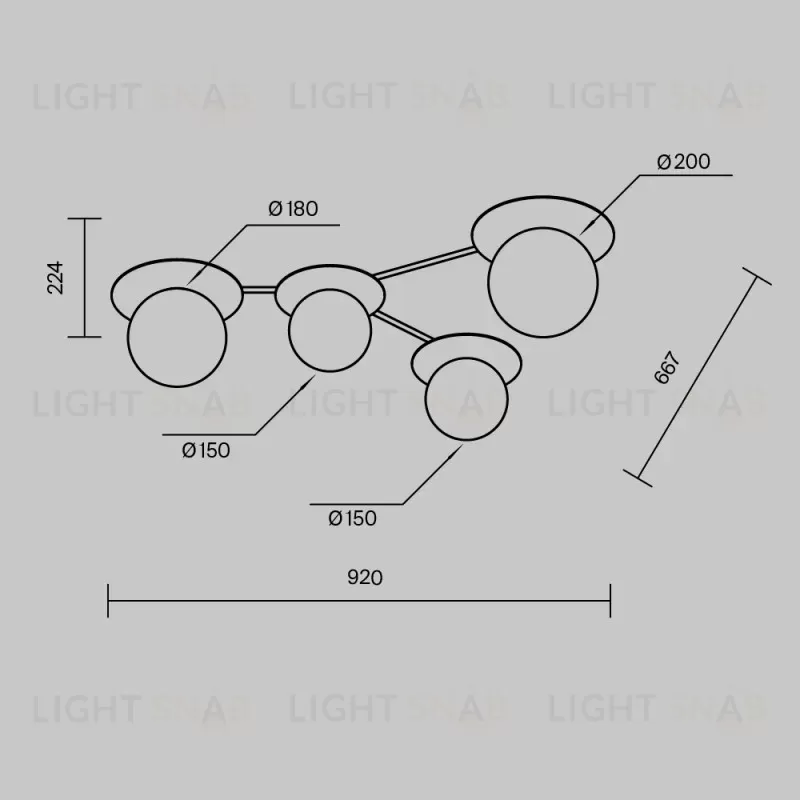 Накладная люстра Maytoni MOD291CL-04BS MOD291CL-04BS