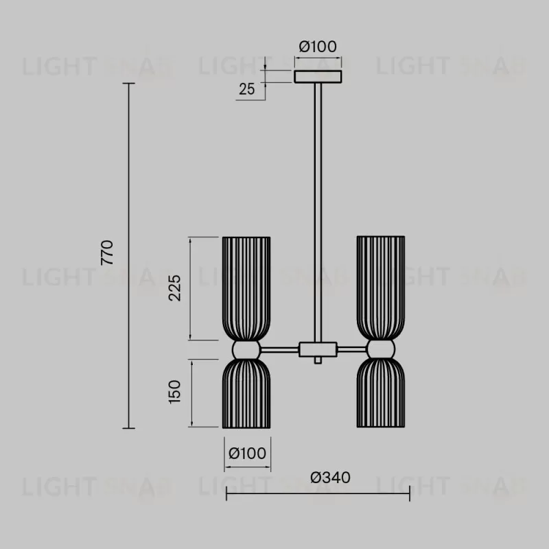 Люстра на штанге Maytoni MOD302PL-06W MOD302PL-06W