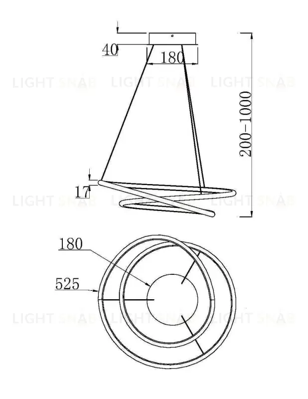 Подвесная люстра Maytoni MOD100PL-L47BSK1 MOD100PL-L47BSK1