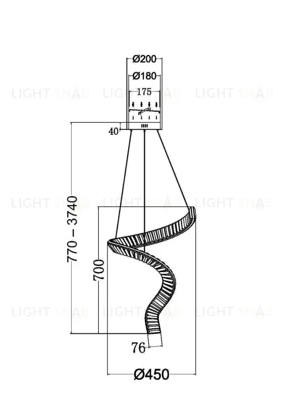 Подвесной светильник Maytoni P097PL-L48BS3K P097PL-L48BS3K