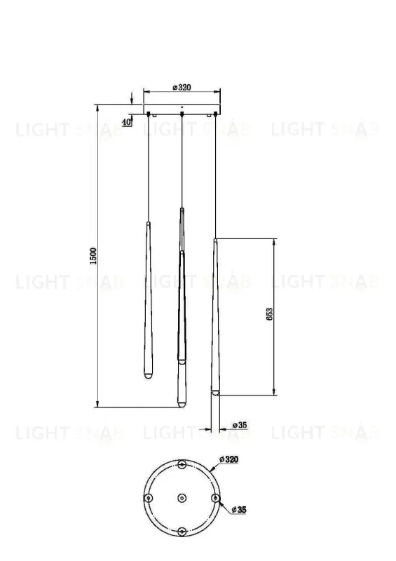 Подвесной светильник Maytoni MOD132PL-L30BSK MOD132PL-L30BSK