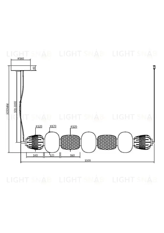 Подвесной светильник Maytoni MOD267PL-L42CH3K MOD267PL-L42CH3K