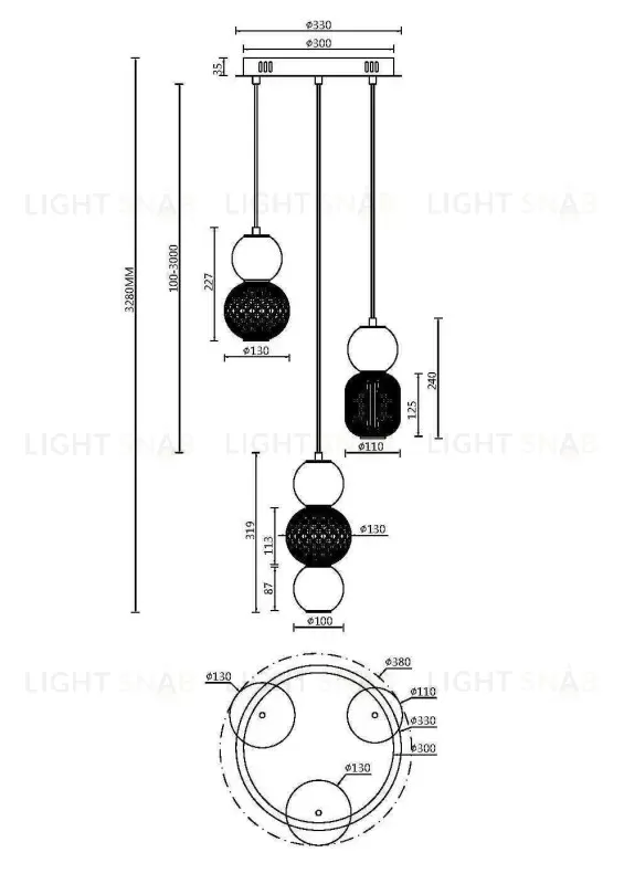 Каскадная люстра Maytoni MOD273PL-L33G3K MOD273PL-L33G3K