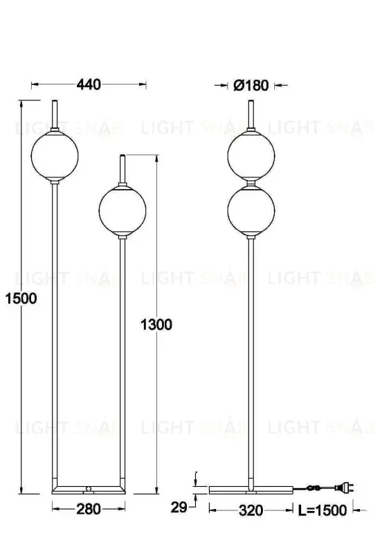 Торшер Maytoni Z020FL-L12BS3K Z020FL-L12BS3K