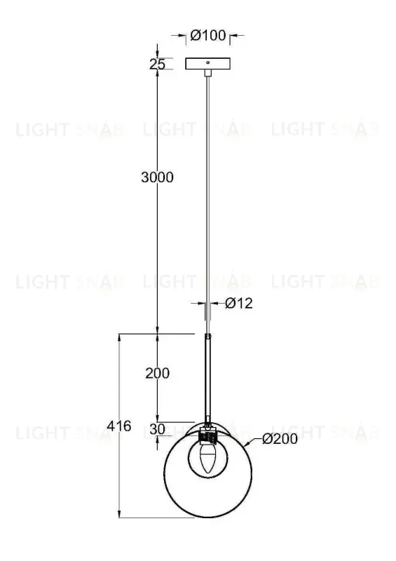 Подвесной светильник Maytoni MOD521PL-01G3 MOD521PL-01G3