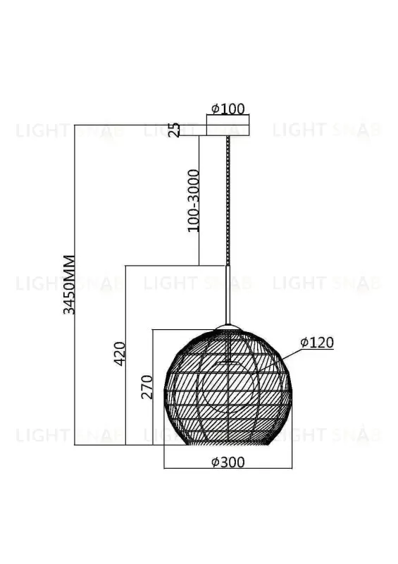 Подвесной светильник Maytoni MOD204PL-01B1 MOD204PL-01B1