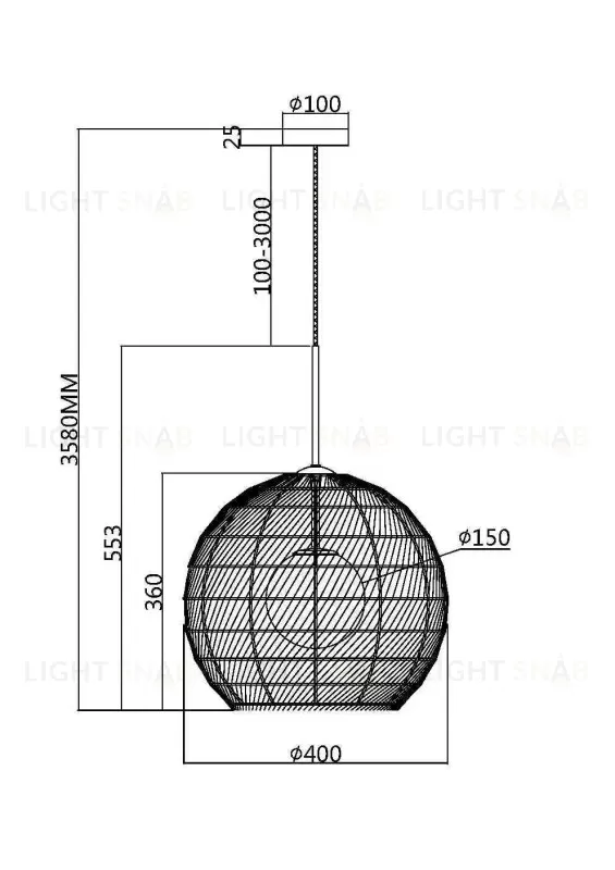 Подвесной светильник Maytoni MOD204PL-01B MOD204PL-01B