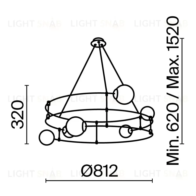 Подвесная люстра Maytoni MOD317PL-06B MOD317PL-06B