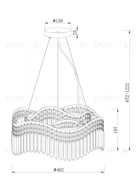 Подвесная люстра Maytoni DIA201PL-06G DIA201PL-06G