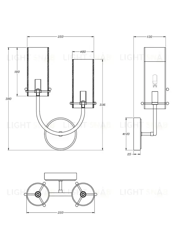 Бра Maytoni MOD223WL-02BS MOD223WL-02BS