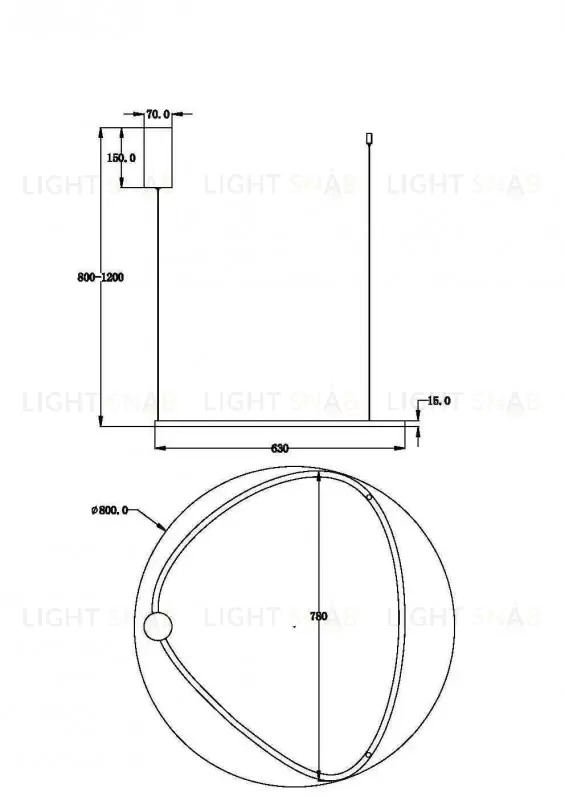 Подвесной светильник Maytoni MOD072PL-L36B3K MOD072PL-L36B3K