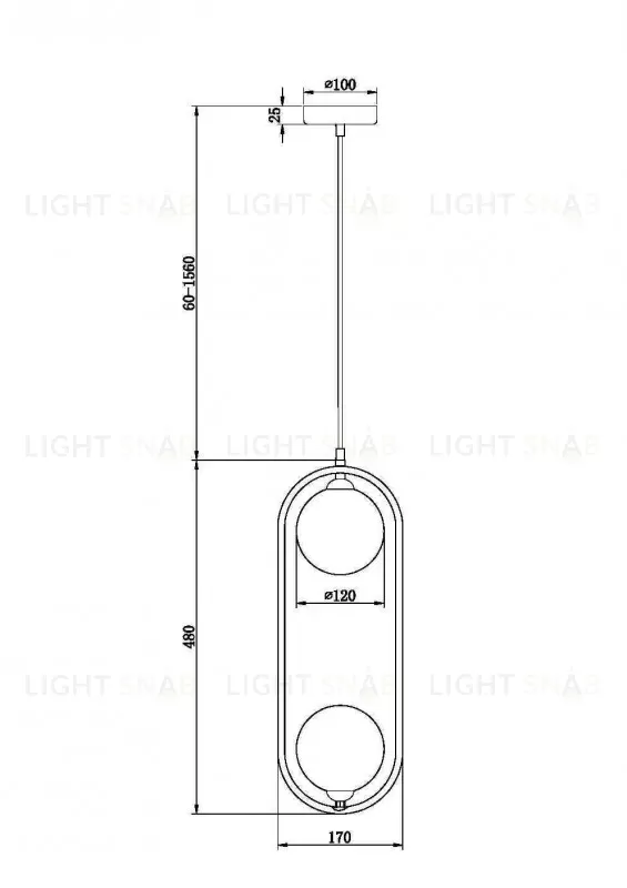 Подвесной светильник Maytoni MOD013PL-02BS1 MOD013PL-02BS1