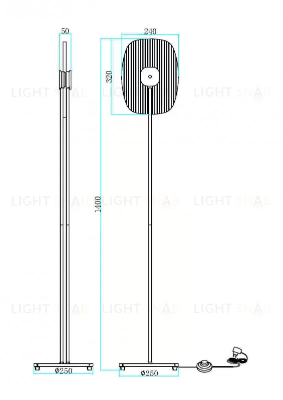 Торшер Maytoni MOD152FL-L1BK MOD152FL-L1BK