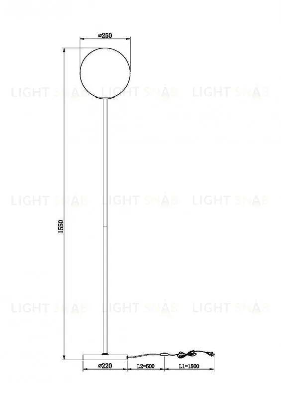 Торшер Maytoni MOD013FL-01B MOD013FL-01B