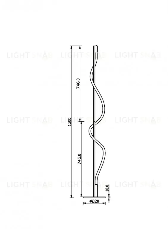 Торшер Maytoni MOD166FL-L15B3K MOD166FL-L15B3K