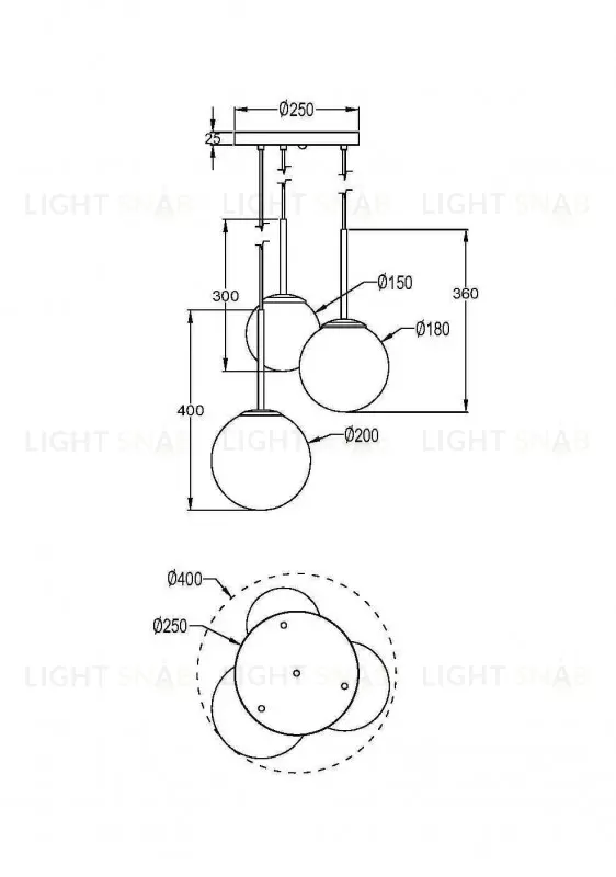 Подвесной светильник Maytoni MOD321PL-03B MOD321PL-03B