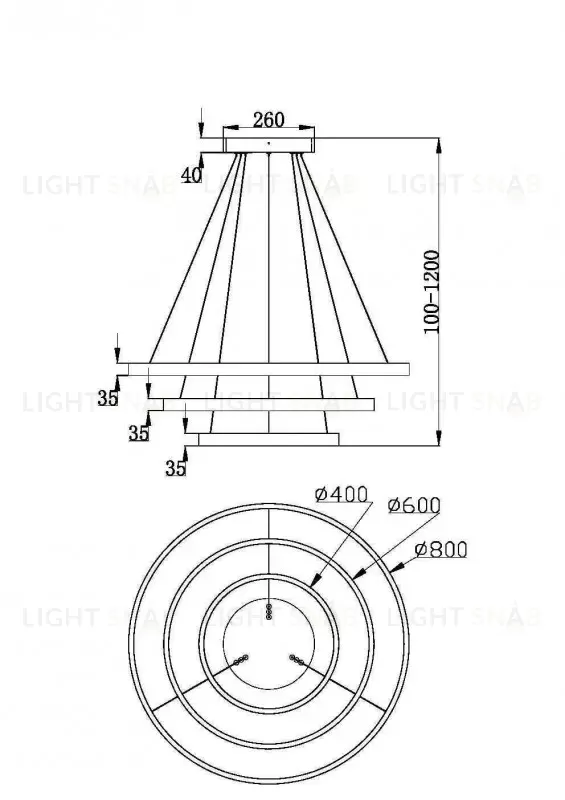 Подвесной светильник Maytoni MOD058PL-L100W3K MOD058PL-L100W3K