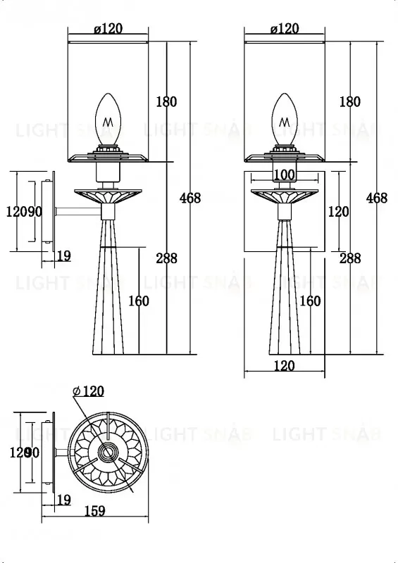 Бра Maytoni MOD224WL-01BS MOD224WL-01BS