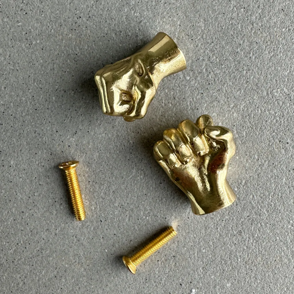 Ручка-кнопка MOS004 brass MOS004 brass