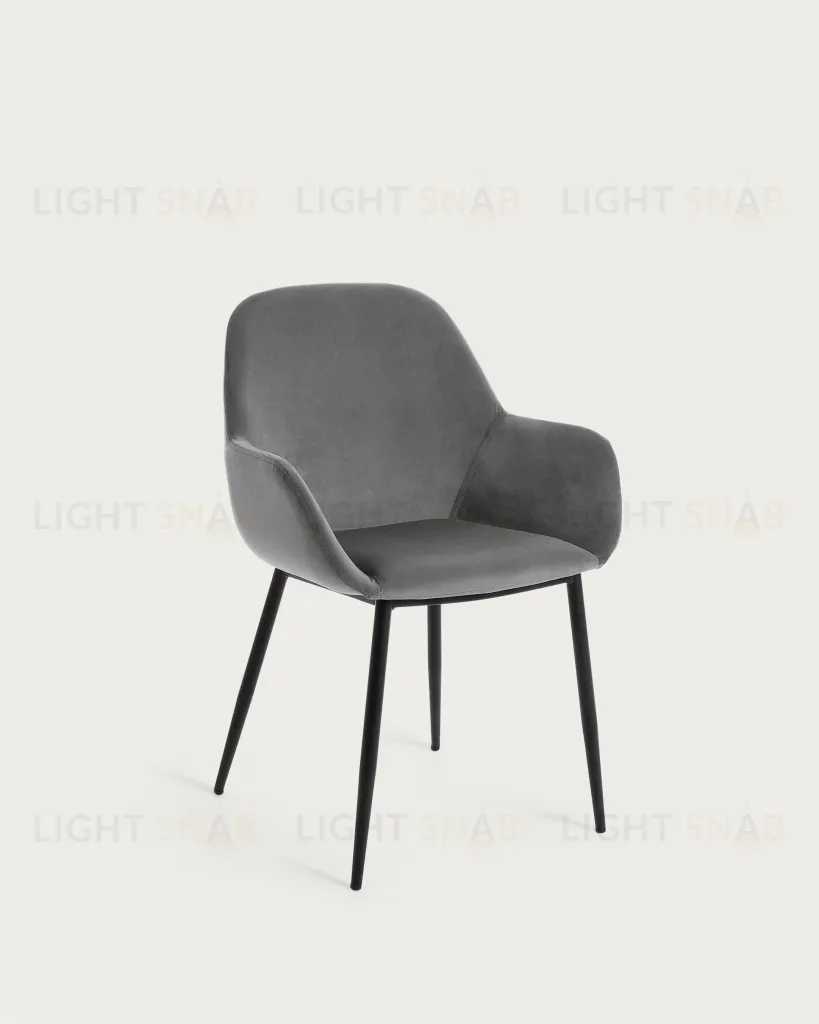 Кресло Konna бархат серый 067323