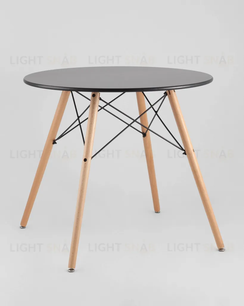 Стол круглый EAMES DSW NEW D=80 черный УТ000039067