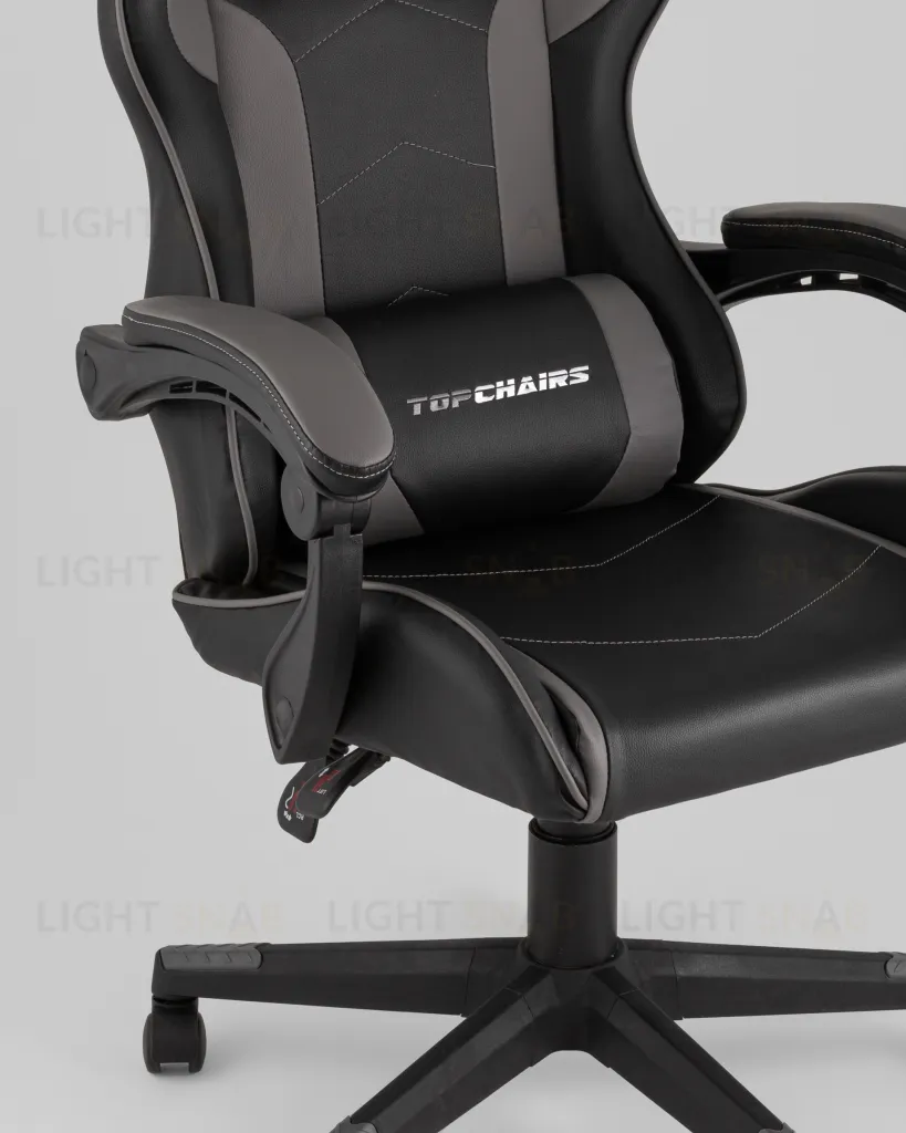 Кресло спортивное TopChairs Shadow черно-серый УТ000039463