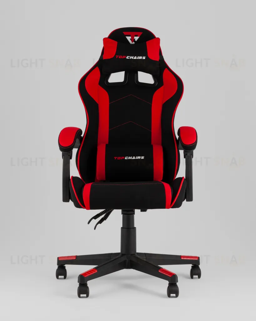 Кресло спортивное TopChairs Shadow ткань черно-красный УТ000039460