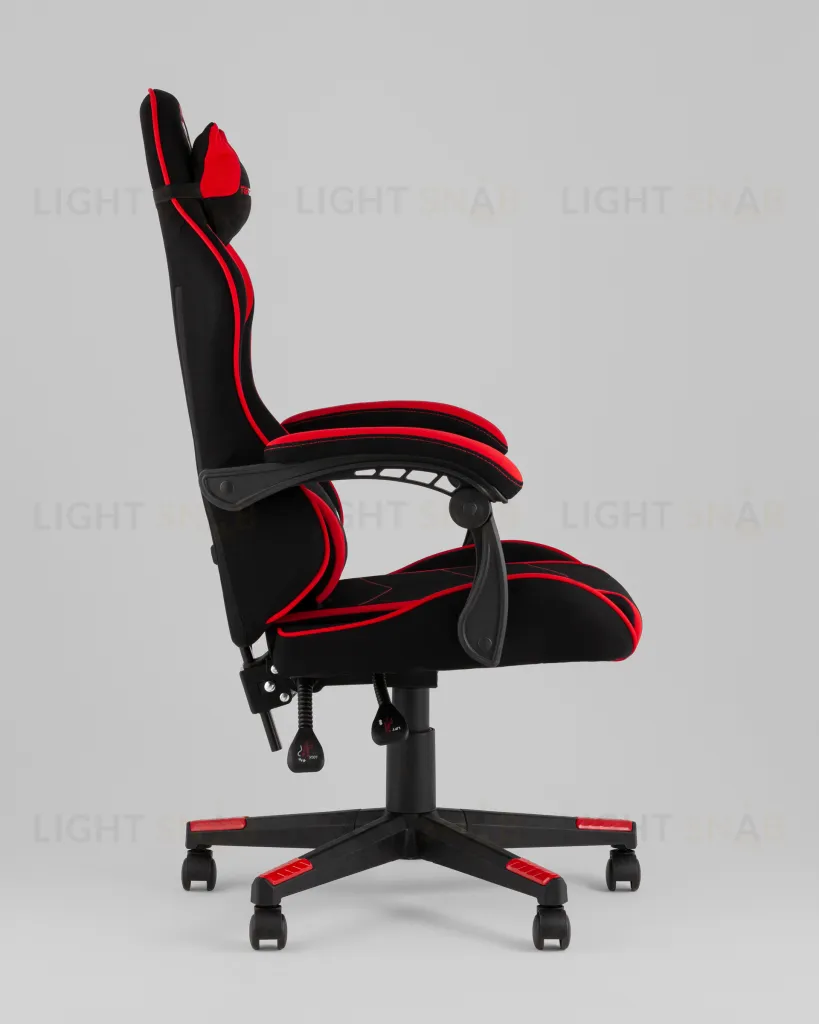 Кресло спортивное TopChairs Shadow ткань черно-красный УТ000039460