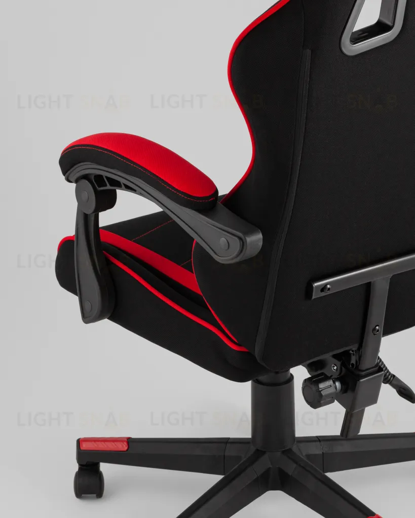 Кресло спортивное TopChairs Shadow ткань черно-красный УТ000039460