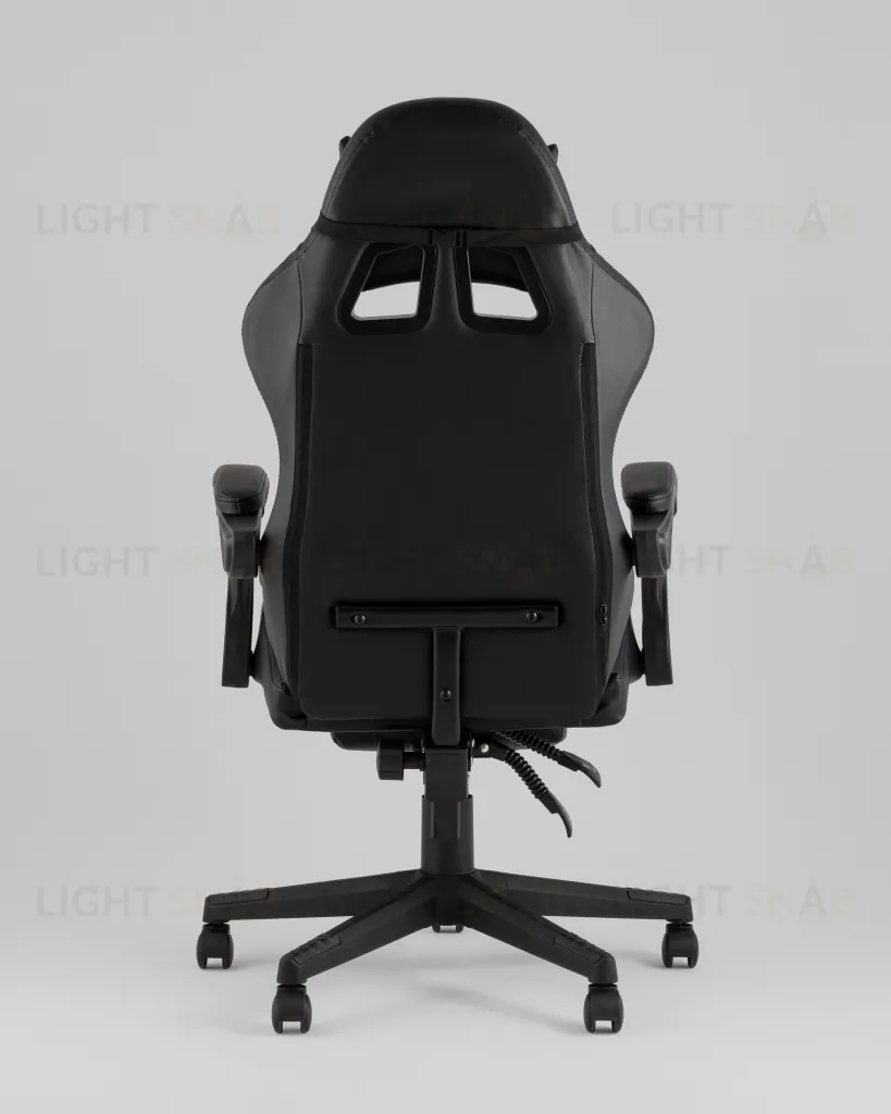 Кресло спортивное TopChairs Prophet с оттоманкой черный УТ000039479