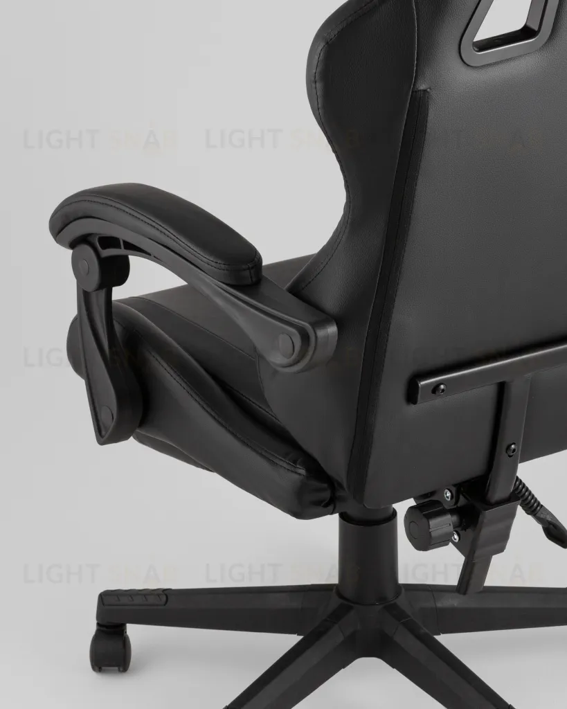 Кресло спортивное TopChairs Prophet с оттоманкой черный УТ000039479