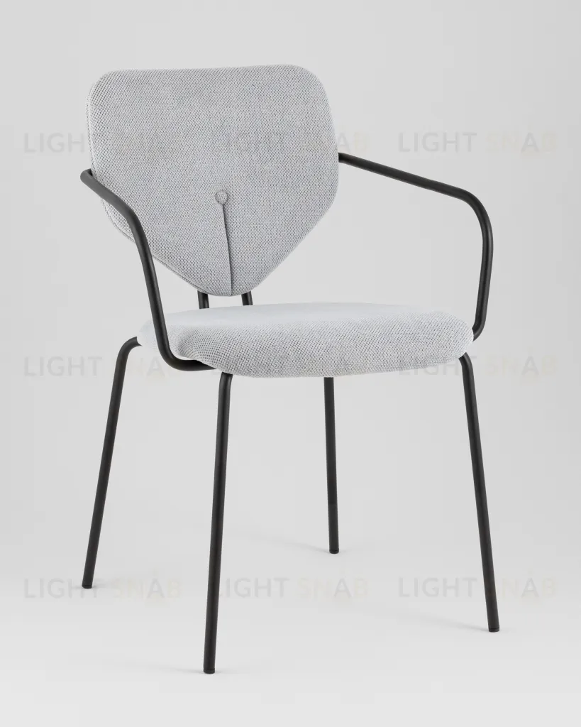 Стул обеденный Masey с подлокотниками серый УТ000039586