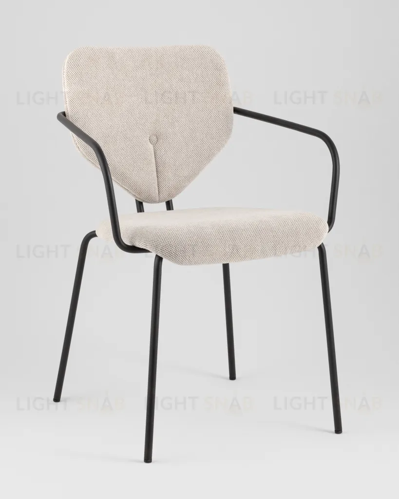 Стул обеденный Masey с подлокотниками бежевый УТ000039585