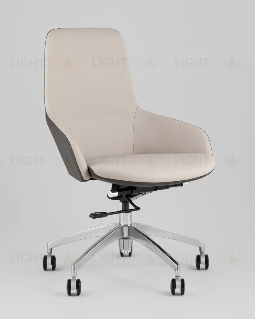 Кресло офисное TopChairs Soulo светло-серый, серый УТ000039420