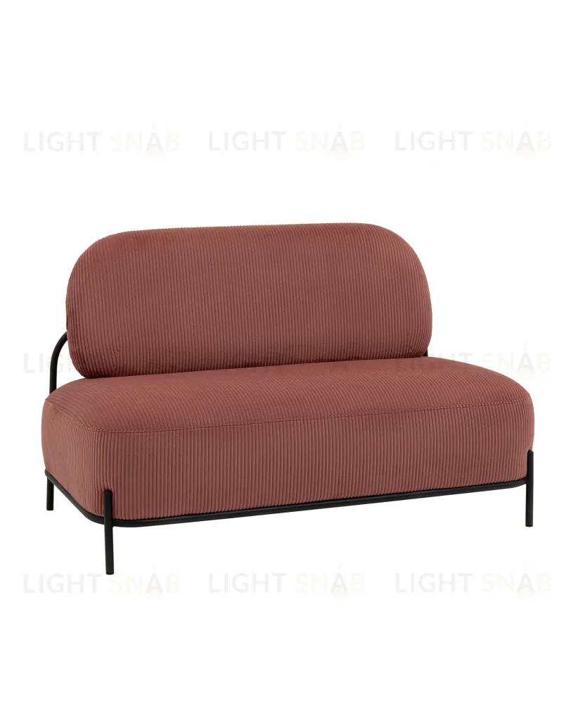 Диван Стоун велюр рельефный коралловый УТ000040008