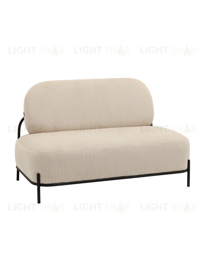 Диван Стоун велюр рельефный молочный УТ000040007