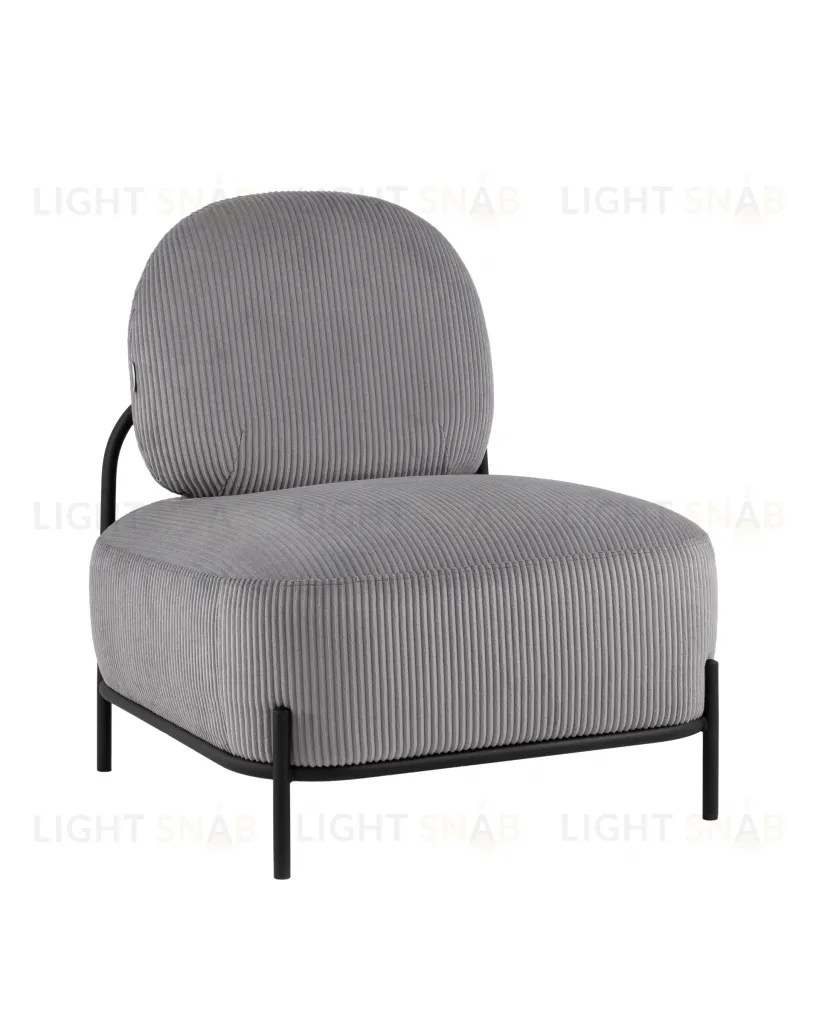 Кресло Стоун велюр рельефный светло-серый УТ000039989