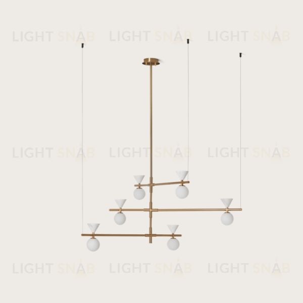Подвесной светильник Oneta L золотой металл / белый мрамор 117287