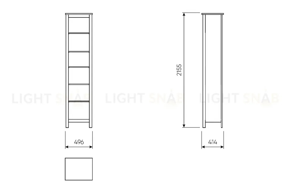 2.08.07.100.6 САГА стеллаж 50 темно-бирюзовый RU 2.08.07.100.6