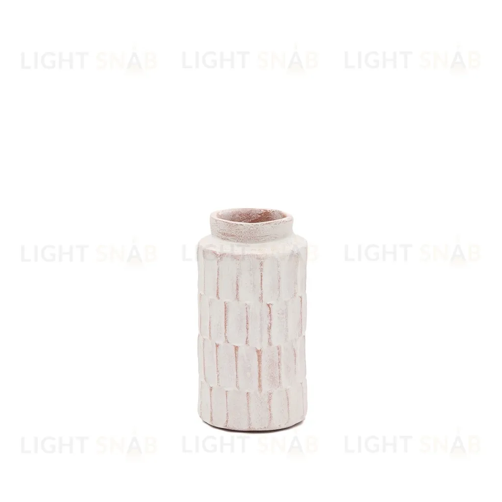 Arisa белая ваза из папье-маше, 22 см 205531