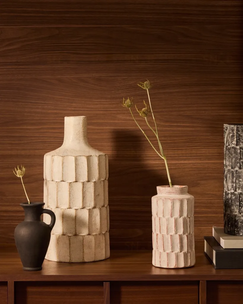 Arisa белая ваза из папье-маше, 22 см 205531