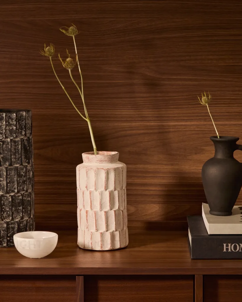 Arisa белая ваза из папье-маше, 22 см 205531