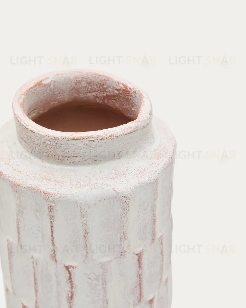 Arisa белая ваза из папье-маше, 22 см 205531