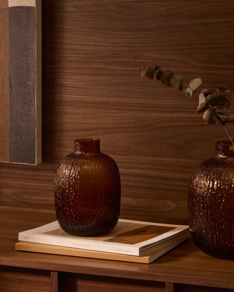 Shali Ваза из коричневого стекла 20,5 см 210460