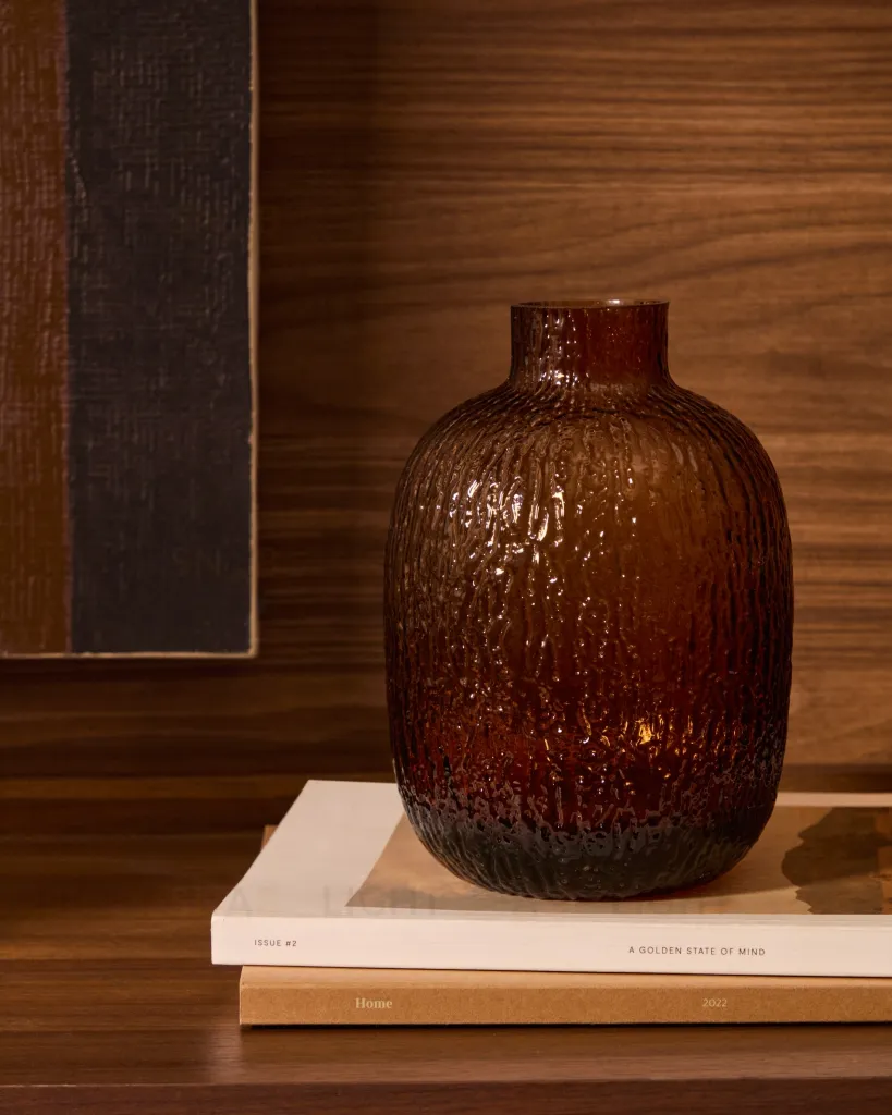 Shali Ваза из коричневого стекла 20,5 см 210460